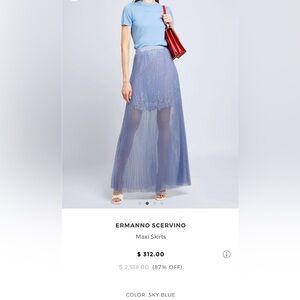 Ermanno scervino maxi pleated skirt